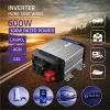 Qoltec Przetwornica napięcia Pure Sine Wave | 12V na 230V | 300/600W | LCD | USB | USB-C | Kompatybilna z LiFePO4 GEL A