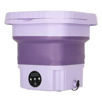Pralka automatyczna turystyczna mini przenośna składana 8l fioletowa-1440872
