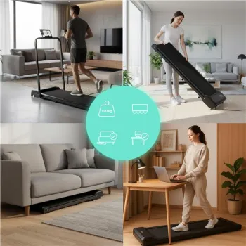 Bieżnia domowa z uchwytem elektryczna walking pad treningowy pod biurko 10 km/h MOVEPRO-1440201