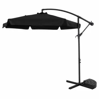 Parasol ogrodowy LUARO duży składany z wysięgnikiem 290cm czarny-1441264