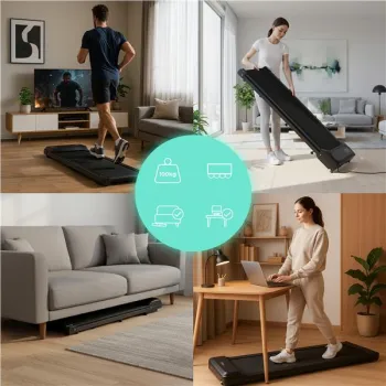 Bieżnia domowa elektryczna walking pad treningowy pod biurko 6 km/h MOVEPRO-1440191