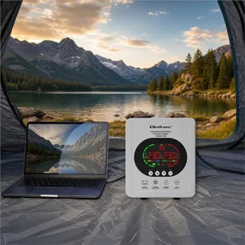 Qoltec Zasilacz awaryjny UPS Pure Sine Wave | 1000VA/720W | Przetwornica 12/230V z AVR | LCD | LiFePO4 AGM GEL -1440002