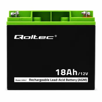 Qoltec Akumulator AGM | 12V | 18Ah | Bezobsługowy | Wydajny | LongLife | do UPS, skutera-1440430