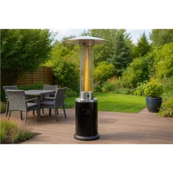 Ogrzewacz parasol gazowy grzejnik 9 kW szklany na ogród patio reduktor wąż pokrowiec MultiGarden-1440791