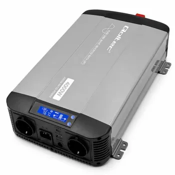 Qoltec Przetwornica napięcia Pure Sine Wave | 12V na 230V | 2000/4000W | UPS BYPASS | LCD | USB | USB-C | Kompatybilna 