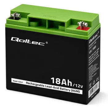 Qoltec Akumulator AGM | 12V | 18Ah | Bezobsługowy | Wydajny | LongLife | do UPS, skutera-1440431