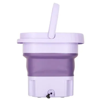 Pralka automatyczna turystyczna mini przenośna składana 8l fioletowa-1440873