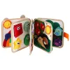 Książeczka sensoryczna edukacyjna filcowa 3D manipulacyjna ruchome elementy żyrafa-837425