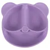 Naczynia silikonowe dla dzieci zestaw 8 elementów fioletowe-837863