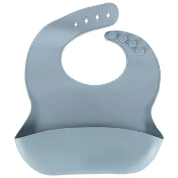 Naczynia silikonowe dla dzieci niemowląt krab zestaw 9 elementów niebieskie-837843