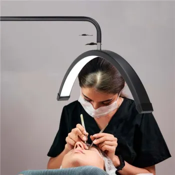 Lampa do przedłużania rzęs LED 36W regulowana kosmetyczna bezcieniowa łuk czarna-837317