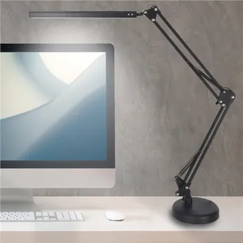 Lampka na biurko biurkowa LED USB obrotowy wysięgnik 2 sposoby mocowania-837391