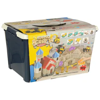 Piasek dla dzieci 1100g zamek pojazdy foremki figurki zestaw kreatywny-837830