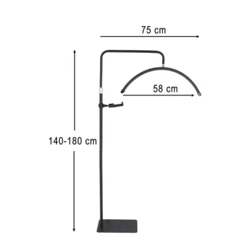 Lampa do przedłużania rzęs LED 36W regulowana kosmetyczna bezcieniowa łuk czarna-837319