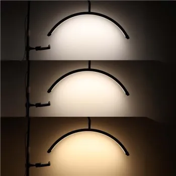 Lampa do przedłużania rzęs LED 36W regulowana kosmetyczna bezcieniowa łuk czarna-837315