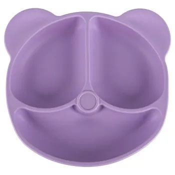 Naczynia silikonowe dla dzieci zestaw 8 elementów fioletowe-837863