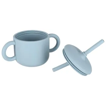 Naczynia silikonowe dla dzieci zestaw 8 elementów niebieski-837876