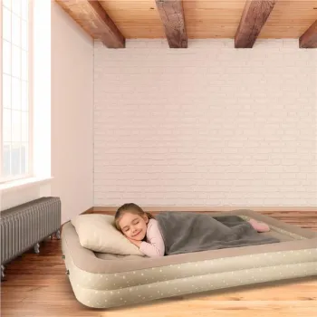 Łóżko dziecięce materac dmuchany do spania turystyczny pompka 140cm x 90cm-837648