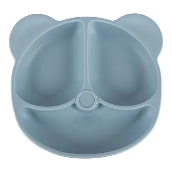 Naczynia silikonowe dla dzieci zestaw 8 elementów niebieski-837874