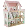 Domek dla lalek drewniany LULILO Peonio 70cm LED róż-838298