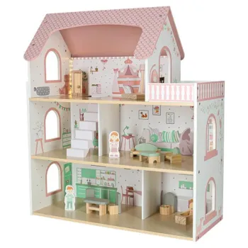 Domek dla lalek drewniany LULILO Peonio 70cm LED róż-838296