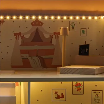 Domek dla lalek drewniany LULILO Peonio 70cm LED róż-838308