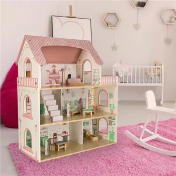 Domek dla lalek drewniany LULILO Peonio 70cm LED róż-838309