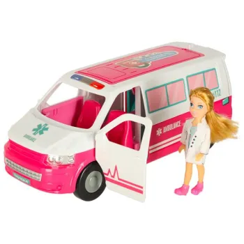 Karetka pogotowia ambulans mobilny szpital lalka akcesoria-838057