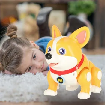 Pies piesek interaktywny robot Corgi świecące uszy muzyka-838152