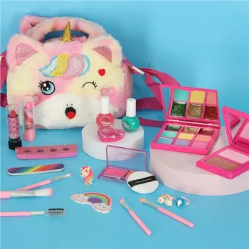 Kosmetyki do makijażu make up lakiery torebka zestaw 21 elementów-838270
