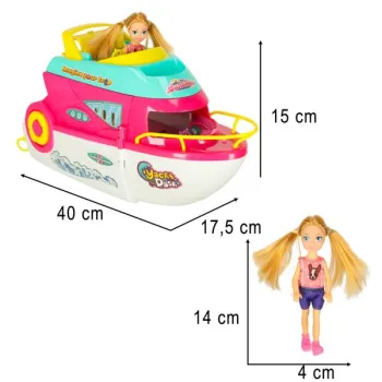 Łódź dla lalek jacht imprezowy rozkładany lalka deska surfingowa-838093