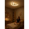 Lampa LED sufitowa plafon do pokoju dziecięcego ściemniana + pilot księżyc biała-839882