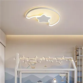 Lampa LED sufitowa plafon do pokoju dziecięcego ściemniana + pilot księżyc biała-839878