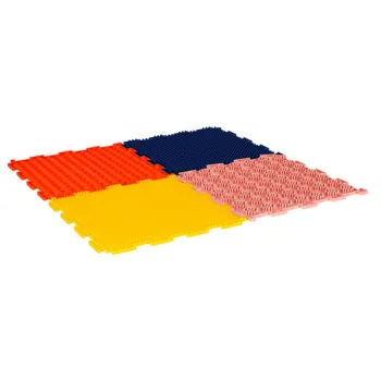 Mata sensoryczna puzzle montessori do masażu stóp 8 elementów kolorowe-839797