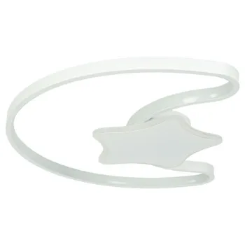 Lampa LED sufitowa plafon do pokoju dziecięcego ściemniana + pilot księżyc biała-839869