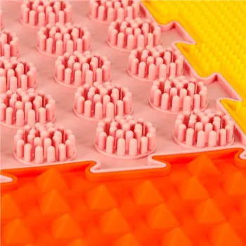 Mata sensoryczna puzzle montessori do masażu stóp 8 elementów kolorowe-839803