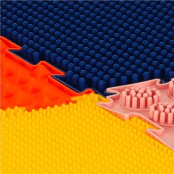 Mata sensoryczna puzzle montessori do masażu stóp 8 elementów kolorowe-839802