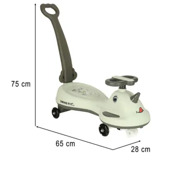 Jeździk grawitacyjny LED Swing FIX S1 skuter z rączką szary max 65kg-839631