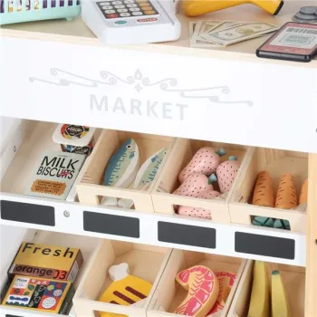 Market drewniany LULILO Melo stragan supermarket z kasą-839375