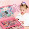 Kuferek zestaw kosmetyków do makijażu i paznokci makeup kosmetyki cienie lakiery szuflady syrenka-840054