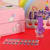 Kuferek zestaw kosmetyków do makijażu i paznokci makeup kosmetyki cienie lakiery szuflady jednorożec-840088
