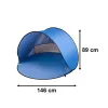 Namiot plażowy duży samorozkładający się automatyczny na plażę parawan ogrodowy XL 146x146cm + pokrowiec-840889