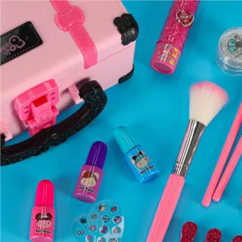 Kuferek zestaw kosmetyków do makijażu i paznokci makeup kosmetyki cienie lakiery walizka-840098