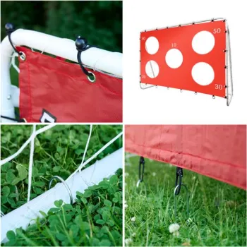 Bramka piłkarska do piłki nożnej dla dzieci treningowa 2w1 + mata celności 215 x 153 x 76 cm-840335