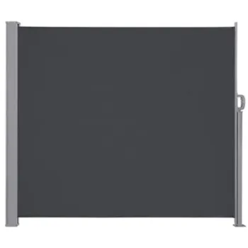 Markiza boczna tarasowa LUARO parawan zwijany 180 x 400 cm szary-840452