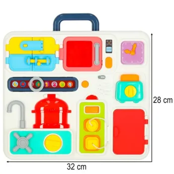 Tablica manipulacyjna sensoryczna montessori kuchnia zegar światło dźwięk-840257