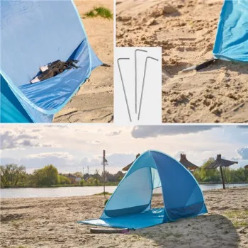 Namiot plażowy parawan samorozkładający na plażę ogród ogrodowy POPUP ochronny UV XXL-840899