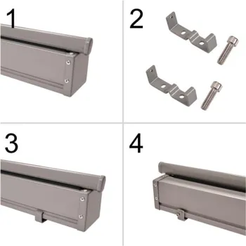 Markiza boczna tarasowa LUARO parawan zwijany 180 x 400 cm szary-840455