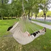Krzesło brazylijskie z podnóżkiem leżak wiszący huśtawka 130cm beż-841139