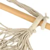 Krzesło brazylijskie z podnóżkiem leżak wiszący huśtawka 130cm beż-841134